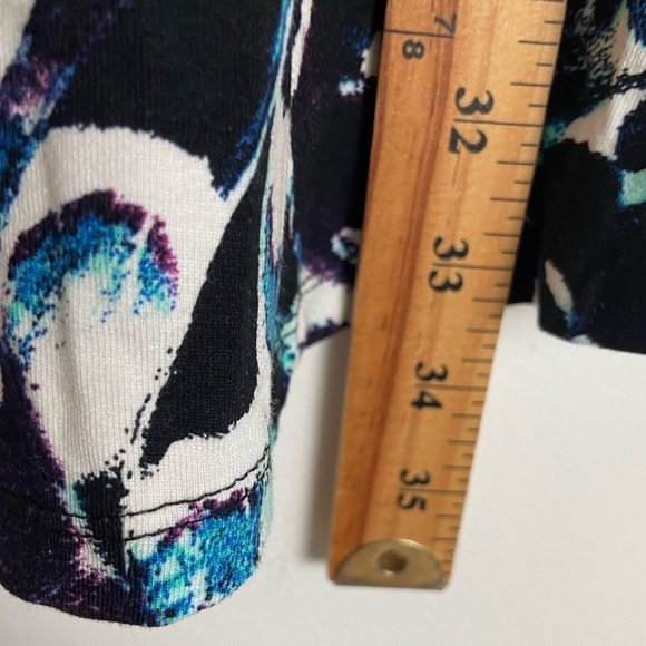 Torrid Super Soft Knit Floral Babydoll Top Plus Size 6X Blue Off Shoulder - Picture 10 of 13